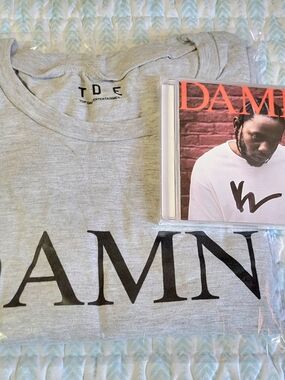 tde. x DAMN. Grey Graphic Men’s T-Shirt